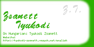 zsanett tyukodi business card